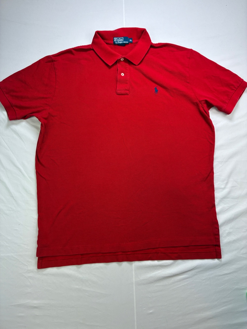 Polo Ralph Lauren Red XL with Navy Embroidered Pony Preppy Business Casual Woven